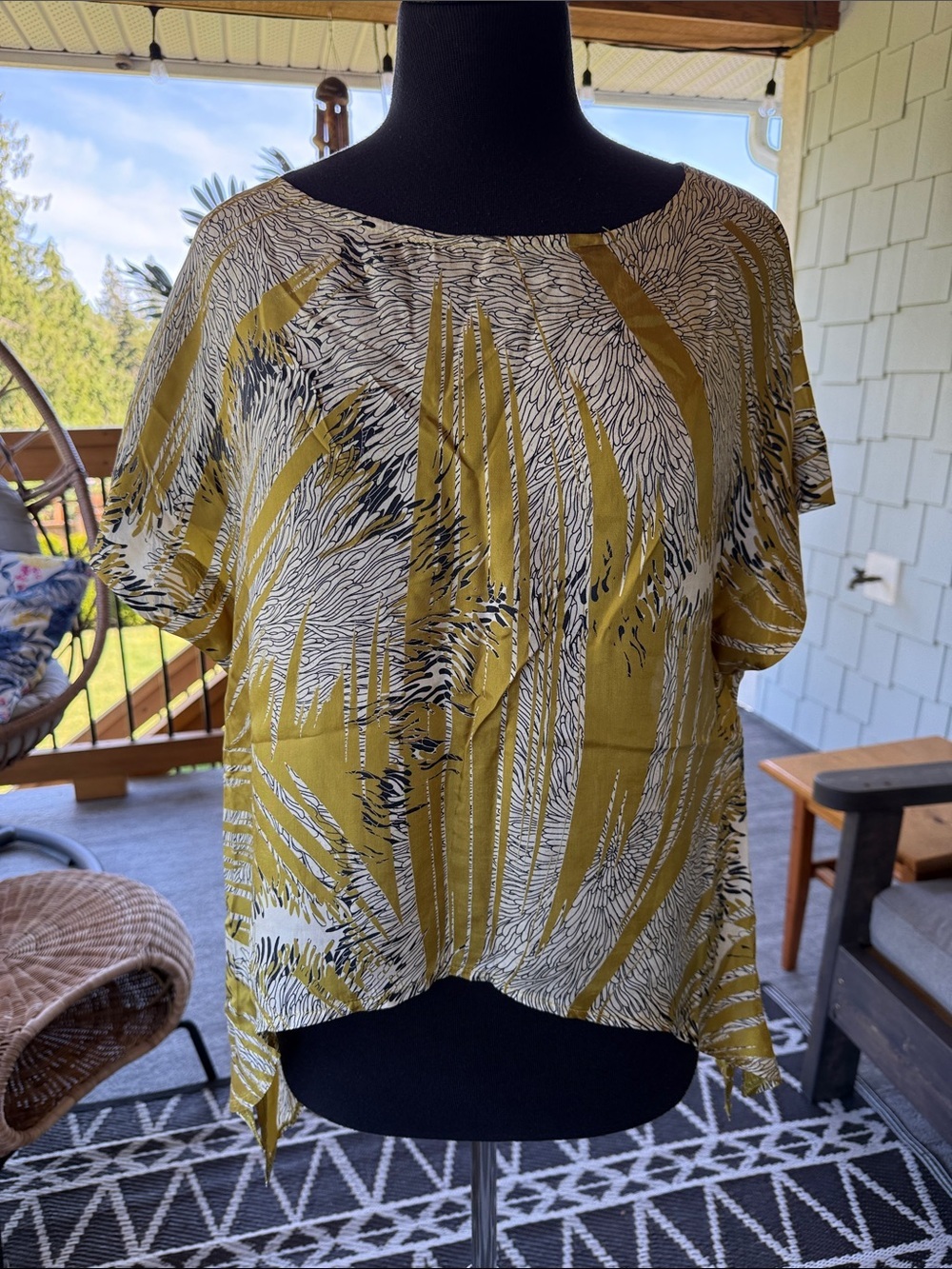 Lotus Eaters | Z3 Zamok Hi- Low Printed Blouse